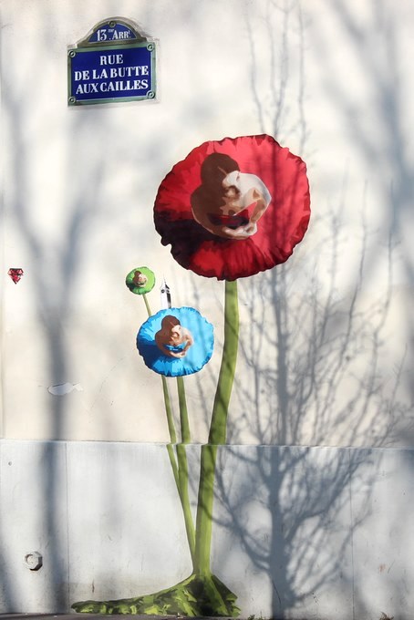 big ben street art- dancing flower 1- Paris 2015