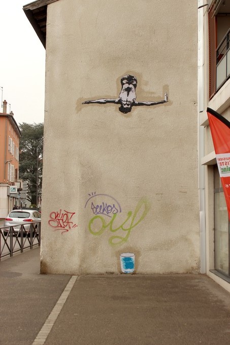 big ben street art - le plongeur 2016