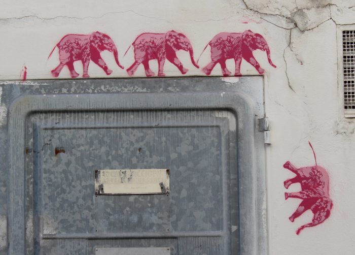 big ben street art - les elephans I - 2015