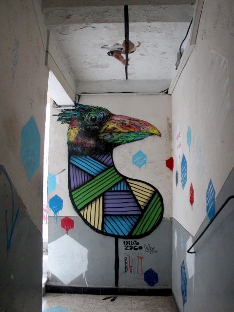 big ben street art - les funambules- expo de OUF (2)