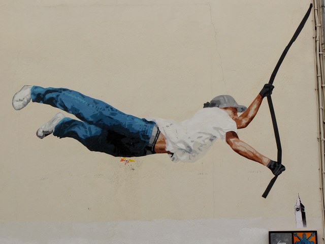 big ben street art- voltigeur 2014